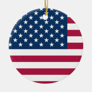 Amerikanische Flagge Keramik Ornament