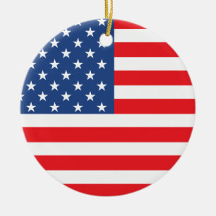 Amerikanische Flagge Keramikornament