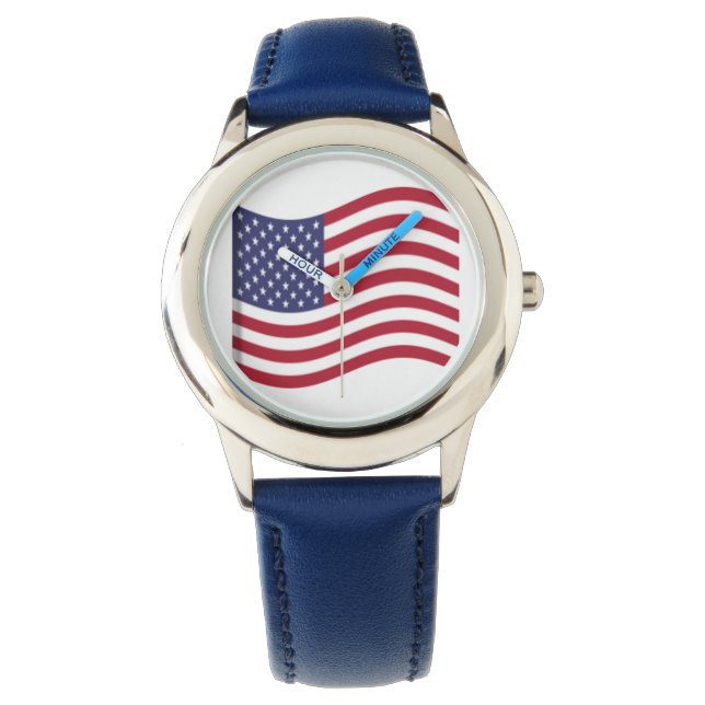 Amerikanische Flagge - Kinder beobachten Armbanduhr (Vorderseite)