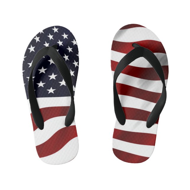 Amerikanische Flagge Kinderbadesandalen (Fußbett)