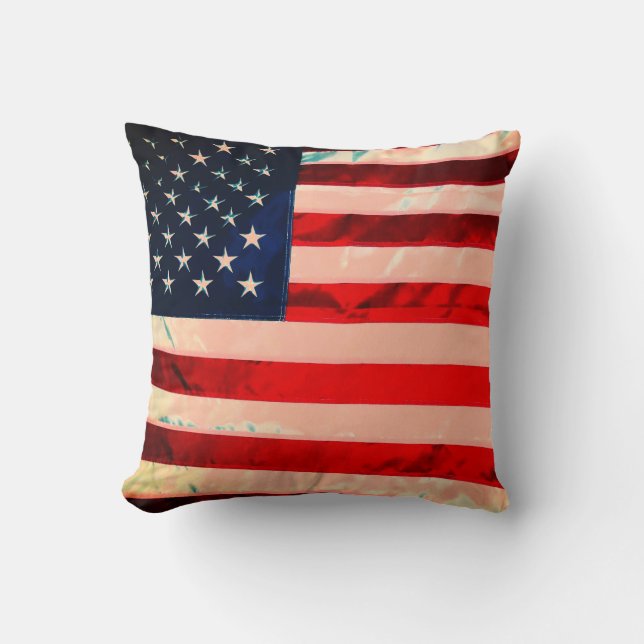 Amerikanische Flagge Kissen (Vorderseite)