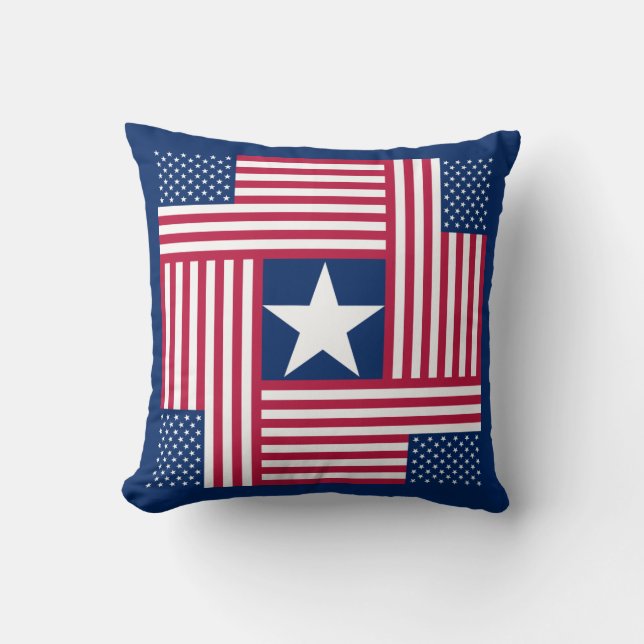 Amerikanische Flagge Kissen (Vorderseite)