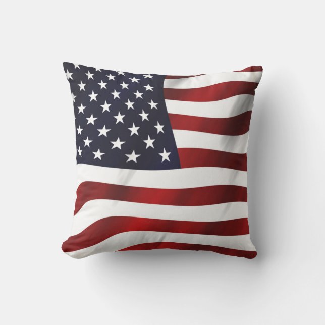 Amerikanische Flagge Kissen Für Draußen (Vorderseite)