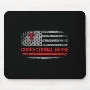 Amerikanische Flagge Krankenschwester Justizvollzu Mousepad