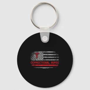 Amerikanische Flagge Krankenschwester Strafvollzug Schlüsselanhänger
