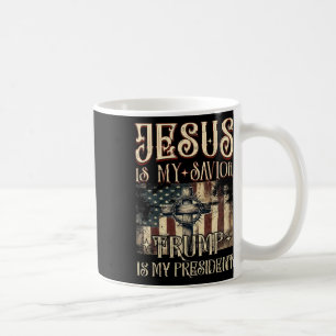 Amerikanische Flagge Kreuz Jesus ist mein Retter T Kaffeetasse