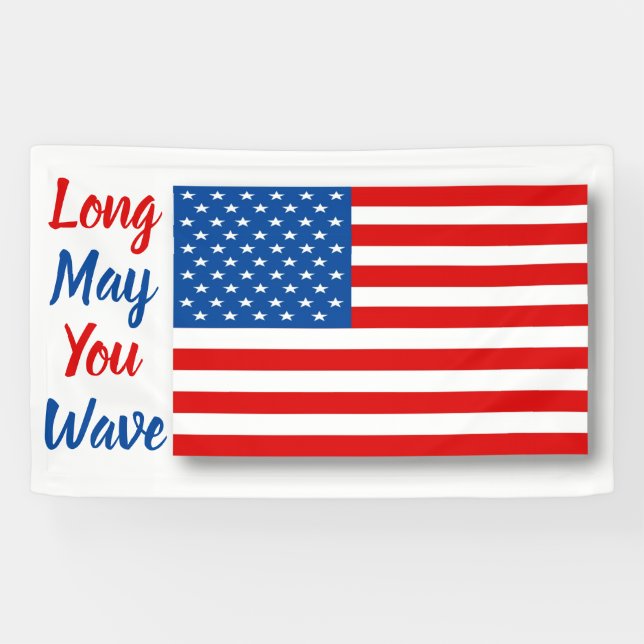 Amerikanische Flagge lange, bis du Personalisiert  Banner (Horizontal)