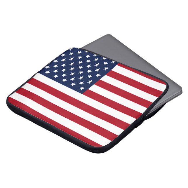 Amerikanische Flagge Laptopschutzhülle (Vorne Oben)
