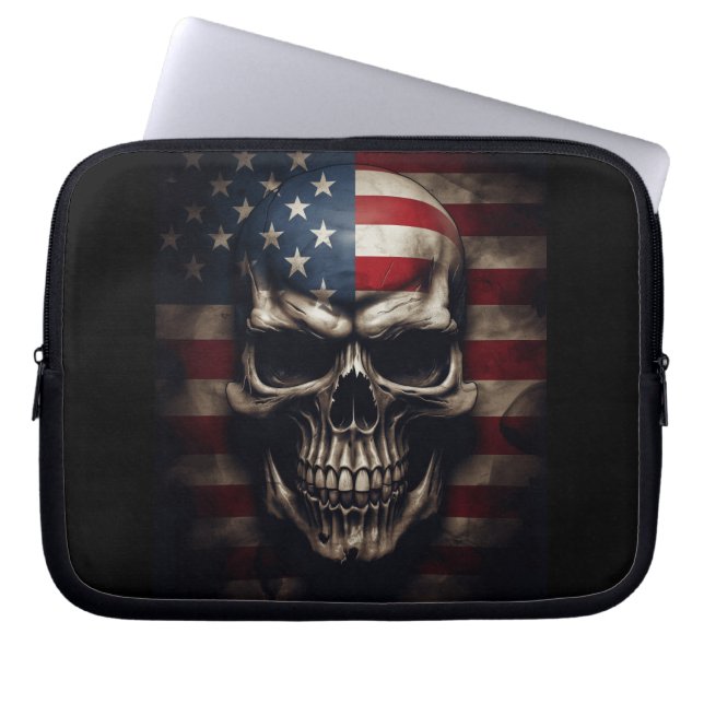 Amerikanische Flagge Laptopschutzhülle (Vorderseite)
