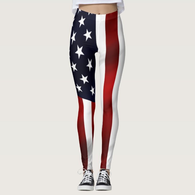 Amerikanische Flagge Leggings (Vorderseite)