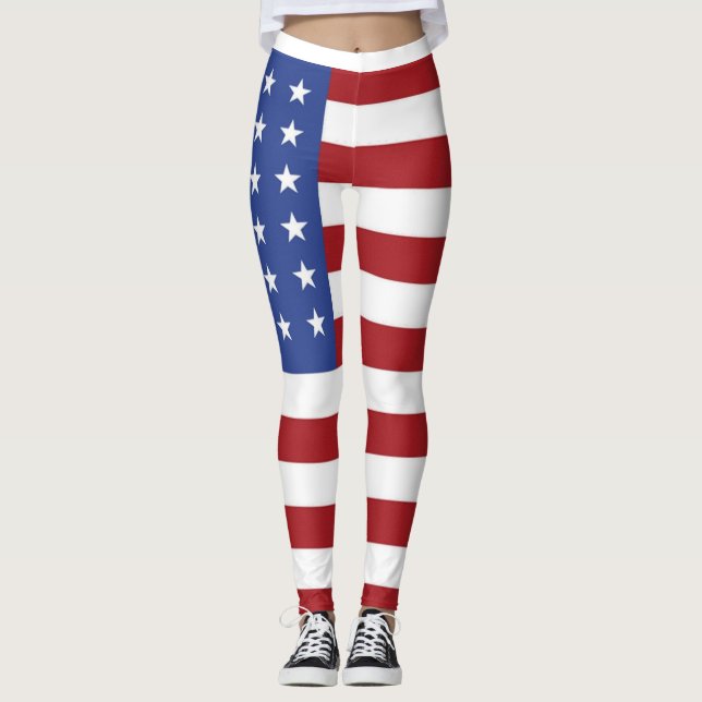 Amerikanische Flagge Leggings (Vorderseite)