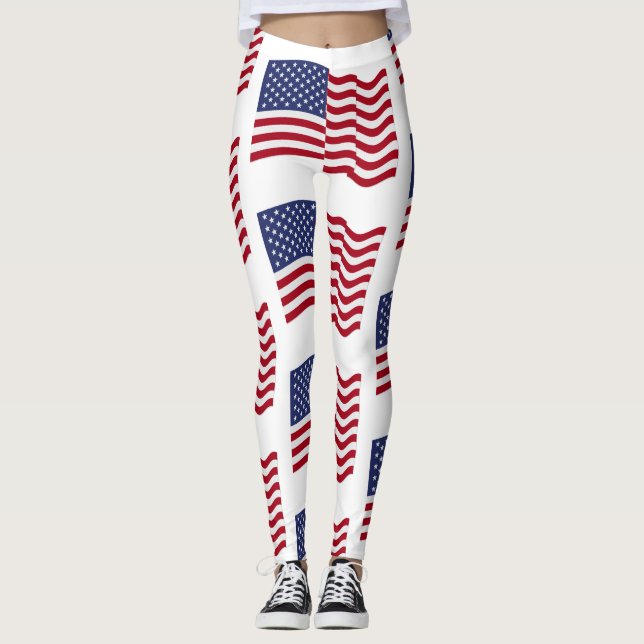 Amerikanische Flagge Leggings (Vorderseite)