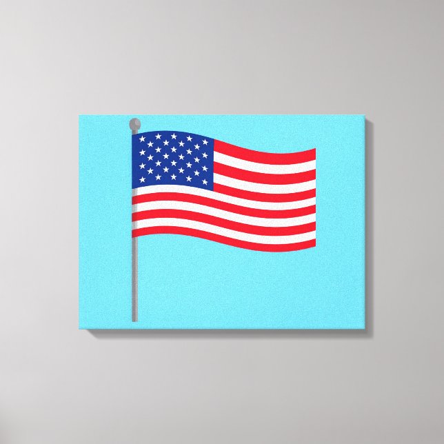 amerikanische Flagge Leinwanddruck (Vorderseite)