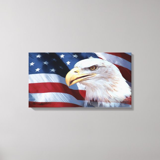 Amerikanische Flagge Leinwanddruck (Vorderseite)