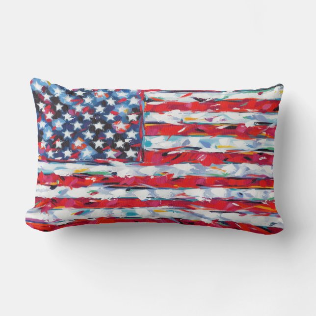 Amerikanische Flagge Lendenkissen (Vorderseite)