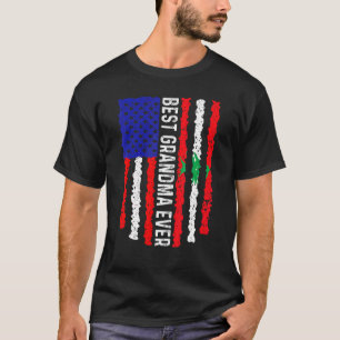 Amerikanische Flagge Libanon Flagge Beste Oma je F T-Shirt