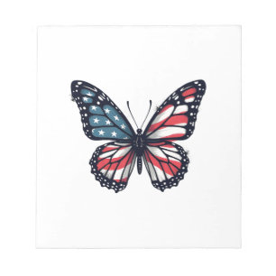 Amerikanische Flagge Libelle Patriotisch 4. Juli R Notizblock
