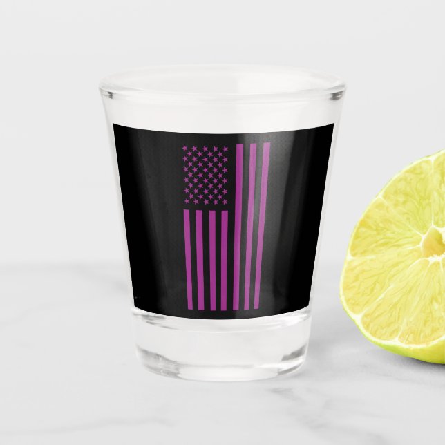 Amerikanische Flagge Lila Schnapsglas (Vorderseite)