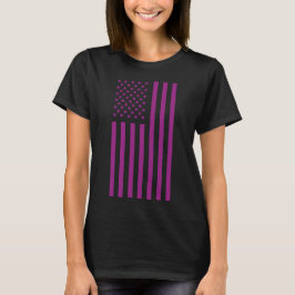 Amerikanische Flagge Lila T-Shirt