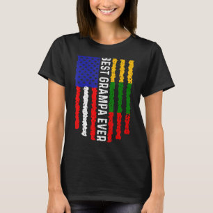 Amerikanische Flagge Litauen Flagge Beste Grampe j T-Shirt