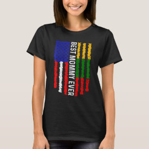 Amerikanische Flagge Litauen Flagge Beste Mommy je T-Shirt