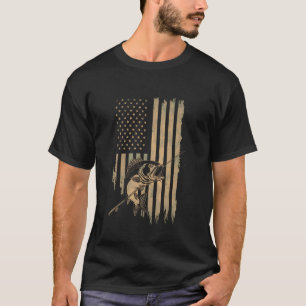 Amerikanische Flagge Lustiger Angelrausch T-Shirt