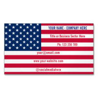 Amerikanische Flagge Magnetische Visitenkarte Vorl