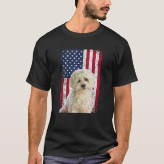 Amerikanische Flagge Malteser Hund Lover Funny 4.  T-Shirt