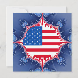 Amerikanische Flagge Mandelbrot Einladung