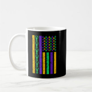 Amerikanische Flagge Mardi Gras Kostüm Mardi Gras Kaffeetasse
