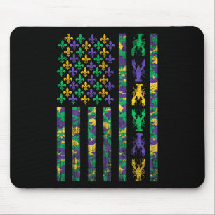 Amerikanische Flagge Mardi Gras Shirts Männer Frau Mousepad