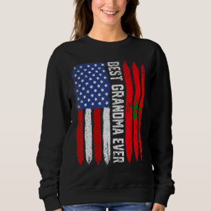 Amerikanische Flagge Marokko Flagge Beste Oma je F Sweatshirt