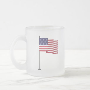 Amerikanische Flagge Mattglastasse