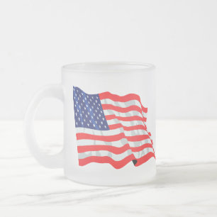 Amerikanische Flagge Mattglastasse