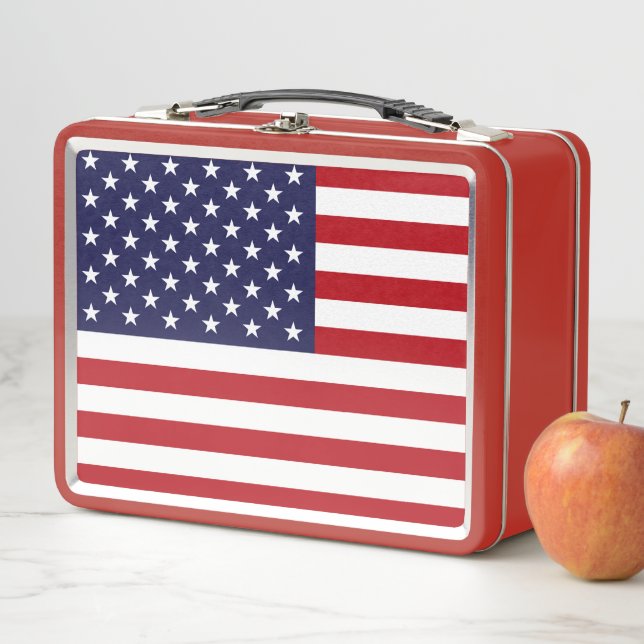Amerikanische Flagge Metall Brotdose (Beispiel)