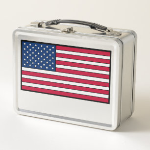Amerikanische Flagge Metall Brotdose