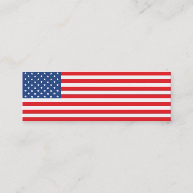 Amerikanische Flagge Mini Visitenkarte (Vorderseite)