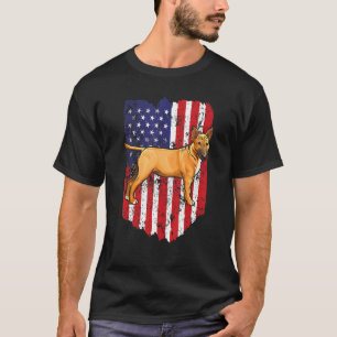 Amerikanische Flagge Miniatur Bull Terrier 4. Juli T-Shirt