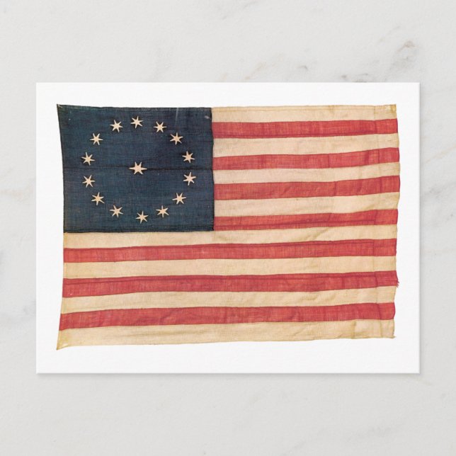 Amerikanische Flagge mit 15 Sternen Postkarte (Vorderseite)