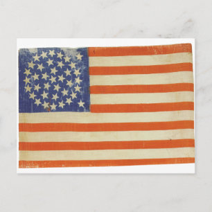 Amerikanische Flagge mit 38 Sternen Postkarte