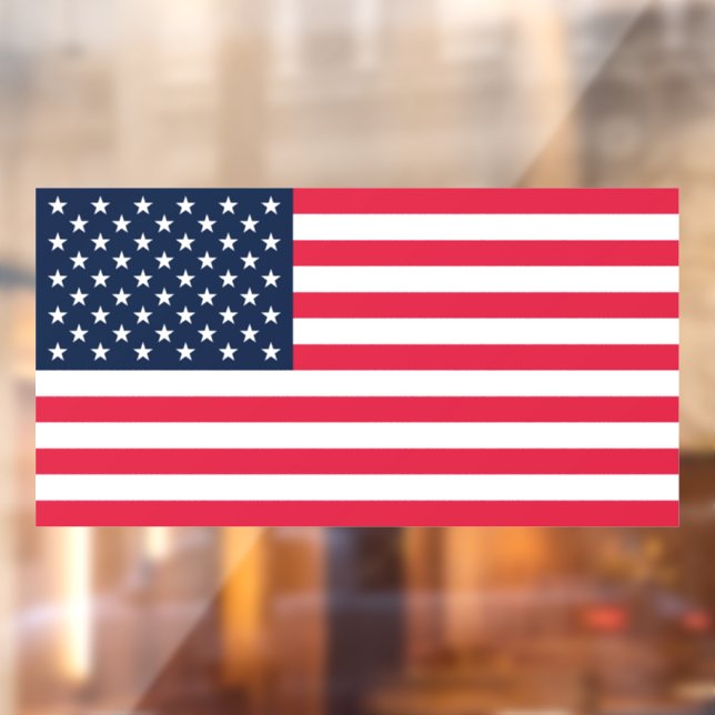 Amerikanische Flagge mit 50 Sternen: US Flagge mit Fensteraufkleber (Blatt 2)