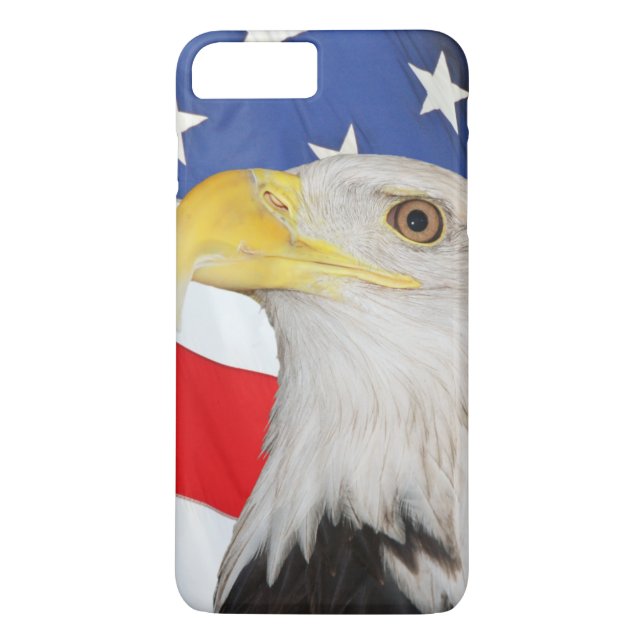 Amerikanische Flagge mit amerikanischem Adler Case-Mate iPhone Hülle (Rückseite)