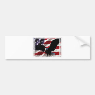 Amerikanische Flagge mit amerikanischem Autoaufkleber