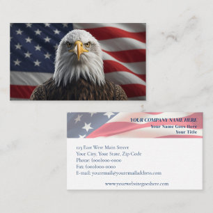 Amerikanische Flagge mit Bald Eagle Beruflich Visitenkarte