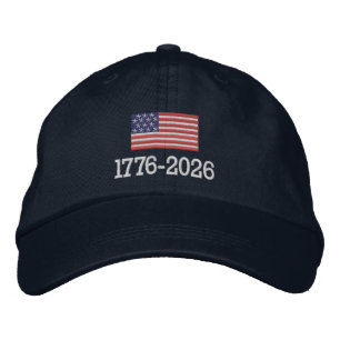 Amerikanische Flagge mit Bereich zum Hinzufügen vo Bestickte Baseballkappe