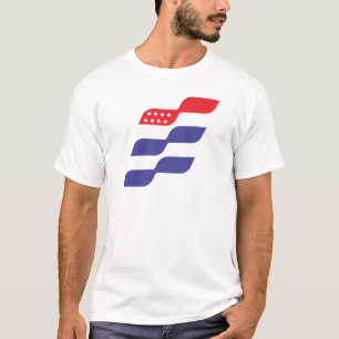 Amerikanische Flagge mit Buchstabe E, Motive für P T-Shirt