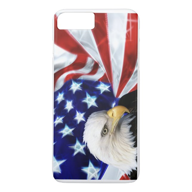 Amerikanische Flagge mit Case-Mate iPhone Hülle (Rückseite)