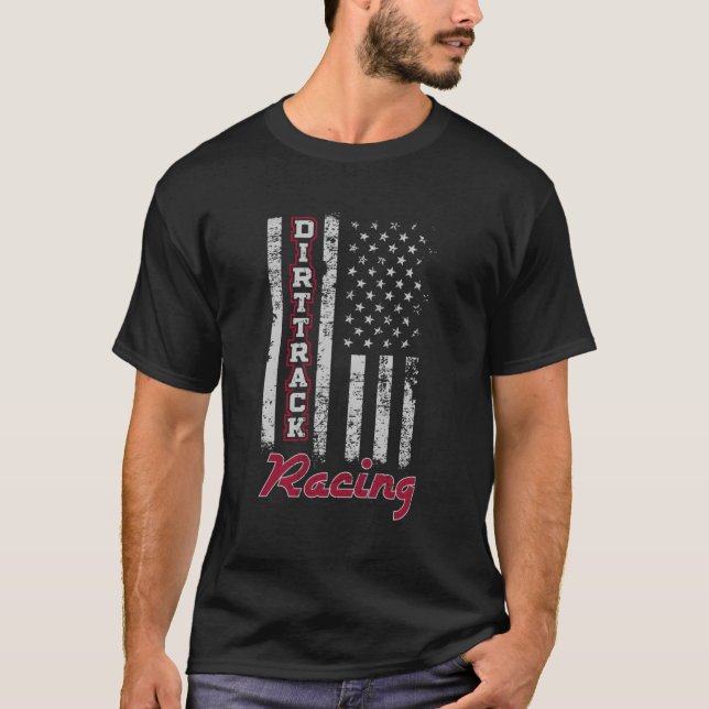 Amerikanische Flagge mit direkter Verfolgung T-Shirt (Vorderseite)