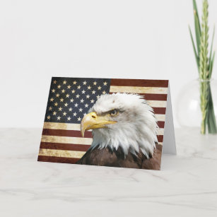 Amerikanische Flagge mit Eagle Karte