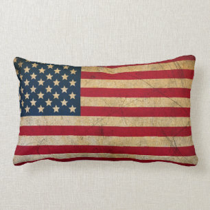 Amerikanische Flagge mit Flagge des Lendenkissen